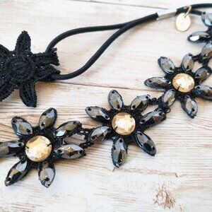 Berry Floral Headband Embellished Fashion Accessory Stretchy Headwrap Preppy